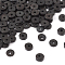 Coconut Beads, Dyed, Donut, Black, 9x2~5mm, Hole: 2mm, about 100pcs/bag