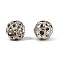 Brass Rhinestone Beads, Grade A, Platinum Metal Color, Round, Crystal, 6mm, Hole: 1mm