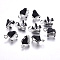 Alloy Enamel Pendants, Piano, Black, Platinum, 17x11x8mm, Hole: 2.2mm