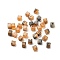 Transparent Acrylic Beads, Imitation Gemstone Beads, Cube, Sandy Brown, 4.5x4.5x4.5mm, Hole: 1.7mm