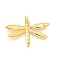 Brass Pendants, with Jump Ring, Long-Lasting Plated, Lead Free & Cadmium Free, Dragonfly Charms, Real 18K Gold Plated, 20x31x3mm, Hole: 3.5mm
