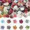 100Pcs Plastic Cabochons, Flower, Mixed Color, 9x9x5mm