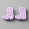 Silicone Beads, Boot, Plum, 26x23x8mm, Hole: 2mm