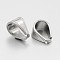 Tarnish Resistant 304 Stainless Steel Snap on Bails, for Pendants, Stainless Steel Color, 11x7mm, Pin: 1mm