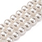 Baking Painted Pearlized Glass Pearl Round Bead Strands, White, 12mm, Hole: 1mm, about 32pcs/strand, 15.55''(39.5cm)