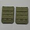 3 Rows x 2 Hooks Bra Extenders, Undergarment Sewing Fastener Polyester Tape, Dark Olive Green, 50x31x2mm
