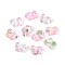 Spray Painted Transparent Acrylic Beads, Butterfly, Pearl Pink, 7x10x3mm, Hole: 1.5mm, about 3570pcs/500g