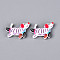 Printed Opaque Resin Beads, Dog, Colorful, 25.5x32.5x6.5mm, Hole: 1.4~1.5mm