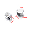 Half Round Zinc Alloy Glass Shelf Clips, Glass Holder Bracket, Platinum, 15x19mm, Pin: 10x5mm