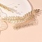Iron Hair Combs, Leaf, Golden, 160x65mm