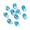 Glass K9 Glass, Imitation Austrian Crystal Beads, Faceted, Diamond, Deep Sky Blue, 10x9mm, Hole: 1mm