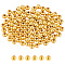 100Pcs Round 925 Sterling Silver Spacer Beads, Round, Real 18K Gold Plated, 2mm, Hole: 0.7~1mm