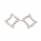 Non-Tarnish 304 Stainless Steel Pendants, Hollow Out Pillow Charms, Stainless Steel Color, 38.5x38.5x1.7mm, Hole: 1.6mm