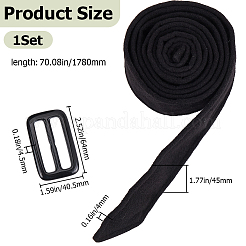 Завяжите тканевые поясные ремни узлом с пряжкой&nbsp;AJEW-WH20003-08C