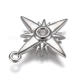 Кулоны из экологически чистой латуни с прозрачным кубическим цирконием&nbsp;X-ZIRC-H106-02P