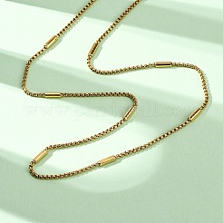 Ожерелья из цепочек-колонн из нержавеющей стали 304 толщиной 2 мм&nbsp;NJEW-K291-02G