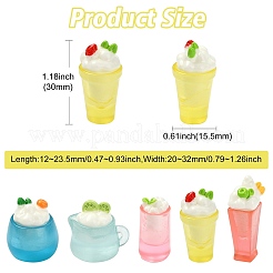 30 шт. 5 стиля миниатюрные украшения для прохладительных напитков из смолы&nbsp;DJEW-CJ0001-21
