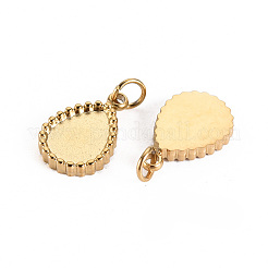 Оправы для подвесок из нержавеющей стали 304 в виде кабошонов&nbsp;X-STAS-S116-251G