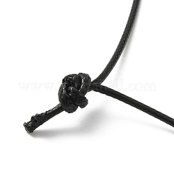 Ожерелье с подвеской в виде цветка розы из цинкового сплава с кожаными шнурами&nbsp;LS-NJEW-D044-01KCG