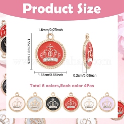 24шт 6 цвета сплава эмалевые подвески&nbsp;FIND-YW0011-55