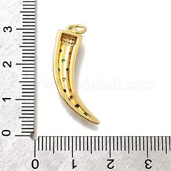 Латунные микропроволочные кубические циркониевые подвески из эмали&nbsp;KK-D339-09G