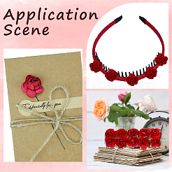 144шт бумажный искусственный цветок розы&nbsp;DIY-SP0005-95B