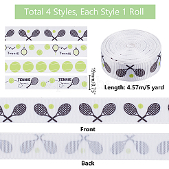 4 рулон 4-цветной репсовой ленты с принтом в виде спортивного мяча&nbsp;OCOR-PH0004-07C