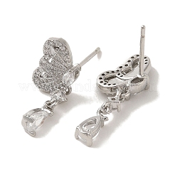 Латунь серьги&nbsp;EJEW-R162-15B-P