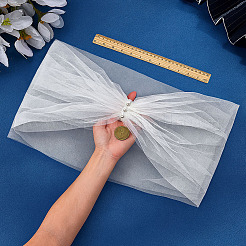 Полиэстеровая шаль на одно плечо для невесты&nbsp;AJEW-WH0596-370