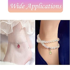 10 шт. 5-х цветная каплевидная латунная подвеска со стеклянными подвесками&nbsp;KK-CJ0003-47