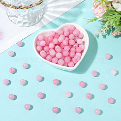 120 шт. бусины из натурального окрашенного белого нефрита&nbsp;G-PA0001-03