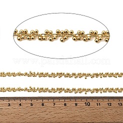 Латунные цепочки с круглыми бусинами&nbsp;CHC-L054-16G