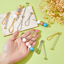 8 шт. 2-х цветные железные прутья для подвесных украшений&nbsp;HJEW-DC00076