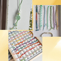 1 рулон экологически чистого корейского вощеного полиэфирного шнура&nbsp;YC-SP0001-03C