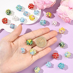 8шт 8 цвета бусины ручной работы с неровностями лэмпворк&nbsp;LAMP-YW0004-17