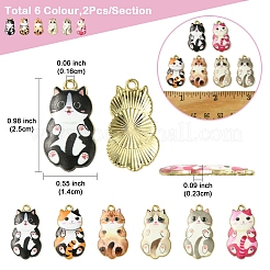 12шт 6 цвета сплава эмалевые подвески&nbsp;FIND-FS0003-02