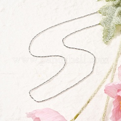 1 мм 304 нержавеющая сталь витая квадратная цепочка-змейка ожерелье для женщин&nbsp;NJEW-B131-09P