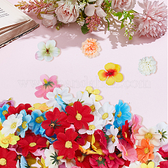 200шт 4 стиля тканевый искусственный цветок&nbsp;AJEW-SP0003-68