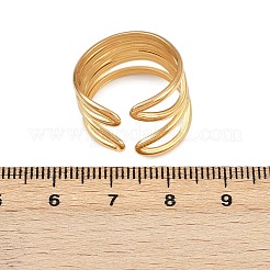 Регулируемые открытые манжеты из нержавеющей стали 304 для женщин&nbsp;LS-RJEW-K299-02G