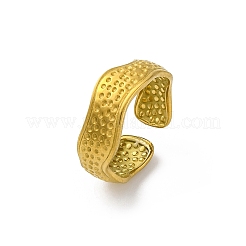 Кольца-манжеты из нержавеющей стали 304 с текстурированной волной для женщин&nbsp;RJEW-M019-09G