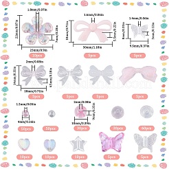 Прозрачные акриловые бусины смешанного стиля&nbsp;TACR-SC0001-27A