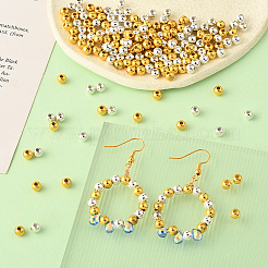 1200шт 2 цвета пластиковые бусины ccb&nbsp;CCB-PA0001-04B