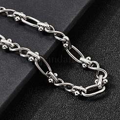 Браслеты-цепочки из нержавеющей стали 304 с овальными и бесконечными звеньями для женщин&nbsp;BJEW-K226-14A-P