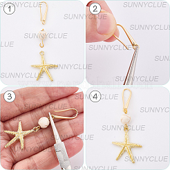 32 шт. 2 цвета латунные крючки для серег&nbsp;KK-SC0006-56