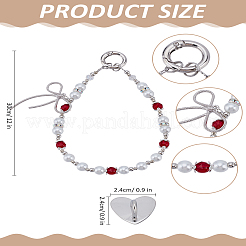 Ремешки для мобильных телефонов из сплава с бантом&nbsp;AJEW-LP0004-91