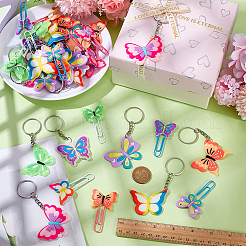 24 шт. брелок-подвеска в виде бабочки из ПВХ&nbsp;DIY-WR0005-06