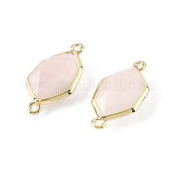 Подвески с граненым соединителем из натурального розового кварца&nbsp;G-H323-05G-04