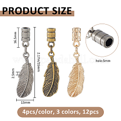 12 шт. 3-цветные литые наконечники для шнура&nbsp;FIND-FH0016-83B