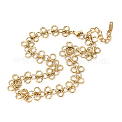 Ожерелья из нержавеющей стали 304 с цепочкой-бантом для женщин&nbsp;NJEW-Z086-03G