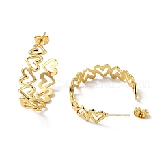 Серьги-гвоздики в форме сердца из нержавеющей стали 304 с вакуумным покрытием PVD&nbsp;STAS-H164-07G